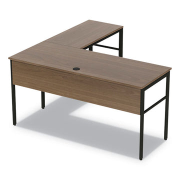 Linea Italia® Urban Series L- Shaped Desk, 59" X 59" X 29.5", Natural Walnut freeshipping - TVN Wholesale